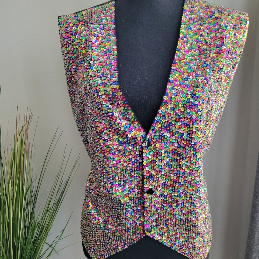 All Sequin Vest